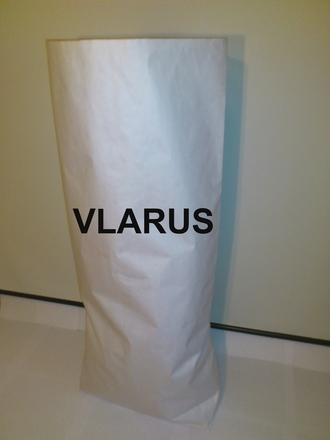 Бумажный (крафт) мешок белый с открытым верхом и склеенным дном 4х-слойный ламинированный (100*50*13) см